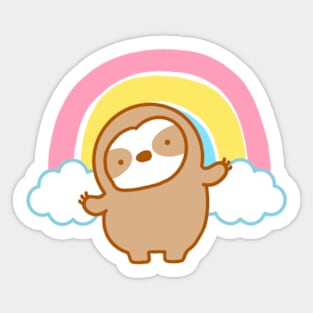 Cute Rainbow Sloth Sticker